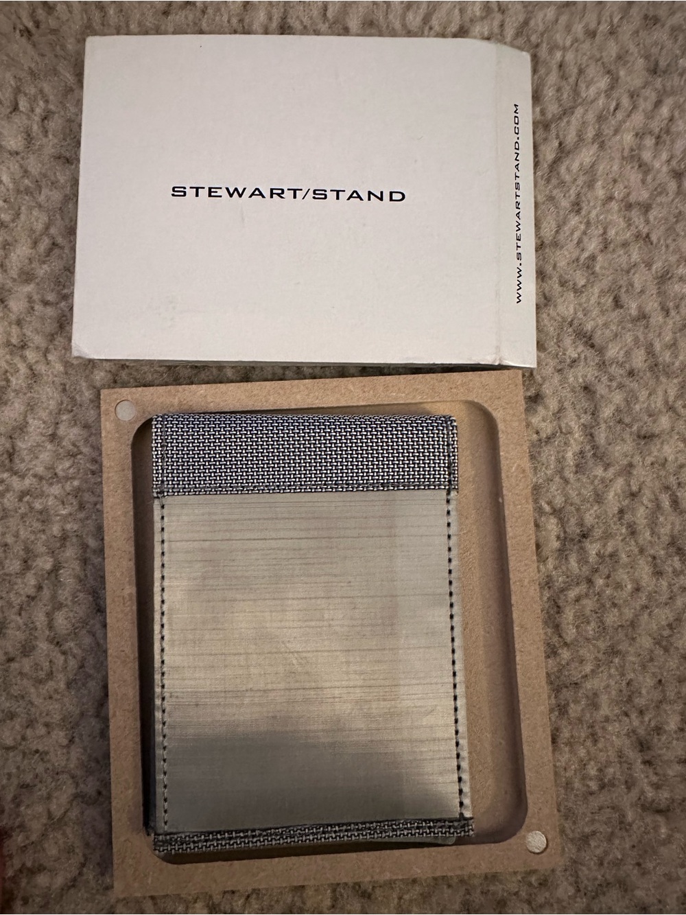 New Stewart/Stand Stainless Steel Driving/Slim Bifold Wallet with an ID window